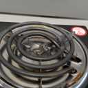 Elite Gourmet ESB100B Countertop Single Coiled Burner Electric Hot Plate, Temperature Control, Indicator Light, Easy to Clean, Black
