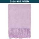 PAVILIA Lavender Purple Knit Throw Blanket for Couch, Twin Bed, Soft Knitted Farmhouse Sofa Throw for Living Room, Lightweight Decorative Summer Blanket for Chair, Outdoor Textured Boho Blanket, 60x80