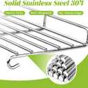 Warming Rack for Weber 66044 Genesis II/II LX 300 Series GS4 Replacement Parts E-310 E-315 E-330 E-335 S-310 S-335 Gas Grill Grate Stainless Steel 304 BBQ