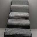 Dog Ramp for High Beds - 29" H 6 Steps Pet Stairs for Large Dogs with Tunnel 2 in 1 with Zippers Suitable, Indoor Cat Ladders with Non-Slip Bottom, Black