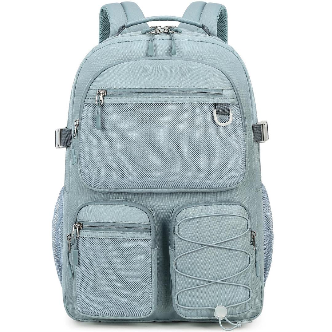 Lohol Fashion Backpack with Anti Theft Pocket, Water Resistant Travel Daypack for Teen Girls & Boys (Smoky Grey)