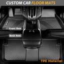 AIPOIL Floor Mats & Cargo Liner Set for Honda HR-V 2016-2022 (AWD Models) TPE All Weather Protection Anti-Slip Automotive Floor LinersFull Set Automobile mats Accessories, Black