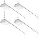 Barrina BS84 LED Shop Lights for Workshop 4FT, 84W, 10000LM, 5000K Linkable Light Fixture for Garage, Basement, Hanging or Flush Mount, 4 Packs, White