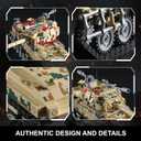 1176-Piece Military Tank Building Blocks Set Compatible with Lego, Create A Large Army Tank or 8 Sets of Military Models, Great Army Toys Gifts for Boys Kids Age 6+ Year Old