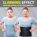 Abdominal Binder for Women & Men Post Surgery Recovery, 9 inch 3 Panel Waist Compression Band, Wrap Support for Bariatric, Belly, Stomach, Postpartum, Hernia, Latex-free, Breathable Fabric. Black L-XL