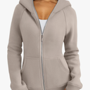 Trendy Queen Women's Full Zip Up Hoodie - Fitted Long Sleeve Sweatshirts for Fall and Winter,S