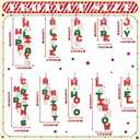 Roowest 30 Pcs Christmas Wood Word Cutout Merry Christmas Signs Vintage Wooden Red and Green Hanging Ornaments Joy Peace Believe Large Letter for Xmas Tree Party Wall Door Decor Farmhouse Craft