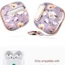 TATOFY Cover for AirPods Pro 4th Generation Case with Lock Clip Cleaner Kit Slim Hard AirPod 4 Lock Case Compatible with MagSafe (Gray Purple)