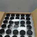 Comrzor 3 OZ Mini Hexagon Glass Jars, 30 Pack Empty Honey Jars Small Spice Jars with Black Lids, Sponge Brushes and 40pcs Labels for Jam, Homemade Projects, Gifts, Wedding Party Favors