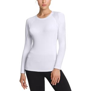 TSLA Women's Thermal Long Sleeve Tops, Mock Turtle & Crew Neck Shirts, Fleece Lined Compression Base Layer, Size: XL