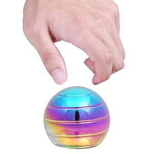 Desk Toys for Fidget Kinetic Cool-Gadgets: 180 Seconds Spinning Toy, Cool-Stuff Thing for Adult Teen Children Kid, Optical-Illusion Stress-Relief Gifts Ball for Man Women Home Office School Christmas