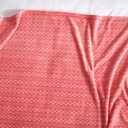 Soft Cozy Fleece Throw Blanket, 50x60 Inches  Lightweight Plush Blanket for Couch, Fuzzy 3D Jacquard Design, for Sofa, Bed & Travel, Hot Pink Chain