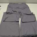 RUNNING GIRL Womens Ribbed V Crossover High Waist Yoga Pants Flare Leggings for Women with Side Pockets Size L