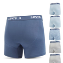 Levis Mens Underwear 6 Pack Mens Boxer Briefs For Men Soft Stretch Microfiber - Tamaño Large - Color Blue Floral, Grey ( 2), Blue , Light Blue ( 2), Size 2XL