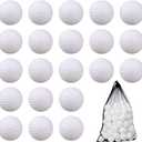 KOFULL Plastic Golf Balls Practice, 24/100 Pack Hollow Plastic Golf Balls Indoor Outdoor Training, Golf Party Decorations (White, 100 Pcs)