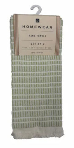 Home Wear Hand Towels Set of 2 15x25