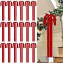 18 Pack Velvet Christmas Bows 23.5x15.5 in Long Velvet Bow Ornaments Christmas Swag Rustic Premade for Xmas Tree Topper Wreath Garland Staircase Door Outdoor Fireplace Holiday Decor Pack of 2