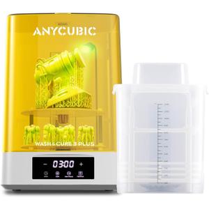 ANYCUBIC Wash and Cure 3 Plus Station, Size-Upgrade Wash Cure Machine with Gooseneck Lights, Dual-Layer Design and IPA Saving, for Anycubic Photon Mono M5 Saturn LCD/SLA/DLP 3D Printer