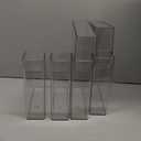 6 Pcs Clear Acrylic Magazine File Holder Plastic Desk Organizer with Handle Basics Vertical Magazine Rack Desk Folder Document Storage Organizer for Home Office School Work Study Desktop Supplies