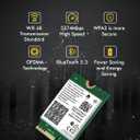 WiFi 6E Wireless Card Intel AX210 NGW Bluetooth 5.3 Tri-Band 5400Mbps Network Adapter for Laptop Support Windows 10/11 (64bit) M.2/NGFF