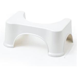 Squatting Step Toilet Stool, Non Slip Bathroom Step Up Stool, Proper Toilet Posture Footstool for Constipation Piles Bloating Flatulence Relief(White)