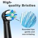 8 Pcs Toothbrush Head Compatible with Oral B IO 2/3/4/5/6/7/8/9/10 Series Electric Toothbrush, Replacement Heads Compatible with Oral B IO for Cleaning Teeth and Removing Plaque (Black)