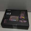 FIFINE Gaming Equipment Bundle, Dynamic XLR/USB Gaming Microphone Set with Streaming Audio Mixer for Podcast Recording Video Vocal, RGB Gamer Set with Volume Fader/XLR Interface for PC-AmpliGame KS5 (Black)