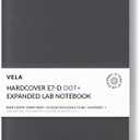 Vela Sciences Advanced E7-D Expanded Hardcover Lab Notebook, 9.25 x 11.75 in (23.5 x 30 cm), 144 Pages, Permanent Bound, 70lb Heavyweight Paper (1-Pack, Dot+)