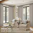 MIULEE Pinch Pleated Thick Linen Curtains 108 Inches Length 2 Panels for Living Room Bedroom, Extra Long Pinch Pleat Drapes Back Tab Light Filtering Taupe Foor to Ceiling Curtains with Hooks&Rings
