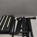 Extra Long Step Stool with Handle for Elderly(22 Inch), Heavy Duty 2 Stepping Stool with Adjustable Handrails for High Beds, Non-Skid Platform Foot Stool for Adults, Seniors, Handicapped (Black)