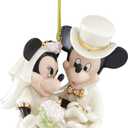 Lenox Ornaments, Minnies Dream Wedding Ornament, Hand-Painted Ivory Porcelain, 24K Gold Accents, Christmas Decorations, Christmas Decor, Tree Ornaments, Winter Ornament, Mickey Mouse Design (1 Piece)