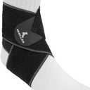 MUELLER Sports Medicine Easy Grip Adjustable Ankle Wrap, Ankle Pain Relief Support for Men and Women, Ideal for Sprains, Strains, Arthritis, Black, One Size