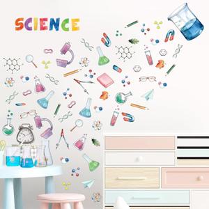 Biology Lab Wall Stickers,Chemistry Wall Decals,Science Classroom Decor,Biology Scientific Stickers for Students,Science Bulletin Board Decoration,Scientific Method Poster for Laboratory