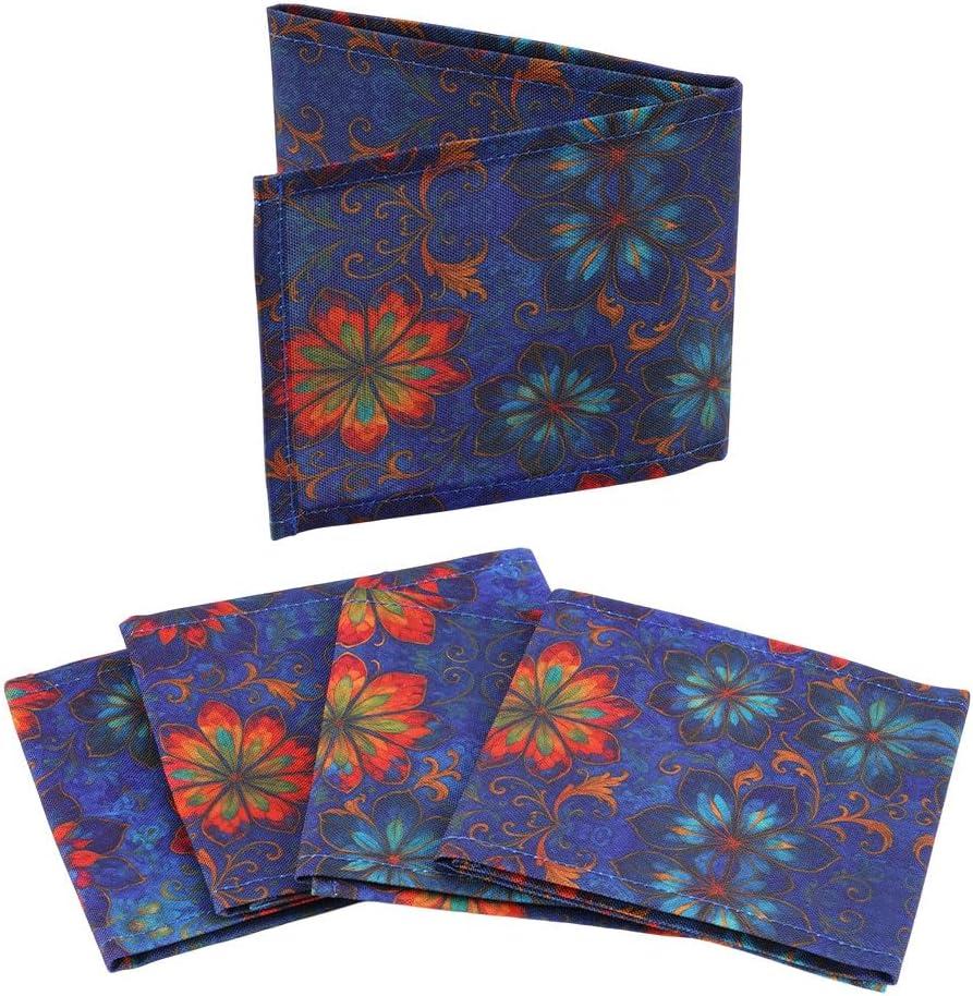 4PCS Mahjong Card Sleeve: Fit Large Print Size | 6 1/8" x4 3/4" Soft Printed Fabric Card Protector Holder with Plastic Case - Mahjong Accessories and Gifts Scorecard Cover Pocket