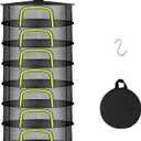 7 Layer Herb Drying Rack, Herb Drying Rack Hanging Mesh, Foldable Bud Drying Net with U-Shaped Zipper, Hooks, for Drying Herbs Plants, Flowers, Fruits, Food, Camping (7 Layers-23.62'')