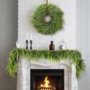 6ft 2Pcs Norfolk Pine Garland - Realistic Christmas Greenery Garland with Real Touch PE Leaves for Mantle, Table, Fireplace, Indoor, Outdoor Christmas Decorations