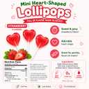 Fruidles 1200-Count Strawberry Flavored Lollipops Mini Heart Shaped Delicious Lollipop, Individually Wrapped, 5g Lollipop (EXP 04/21/27)