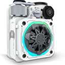 Muzen Cyber Cube-Pro Bluetooth Speaker, Bluetooth 5.0, Portable Speaker with Fidget Spinner, Crystal Clear Sound with RGB Led Light Wireless Speaker, Waterproof Speakers for Indoor Outdoor (White)