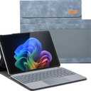 CoBak Case for Microsoft Surface Pro 12" (2025), Premium Business Cover with Multi-Angle Stand, Embedded Stylus Holder, Keyboard Support & Built-in Organizer Tailored for Professionals, Navy Blue