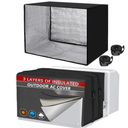 AC Covers for Outside Winter Insulation, Insulated Window Air Conditioner Cover Outdoor 3 Layers Insulation, Waterproof &Snowproof AC Covers for Outside (Black,17"Lx12"Wx13"H)