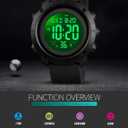 Digital Watch Sports Waterproof Military Back Light Small Watch for Men Black 1426