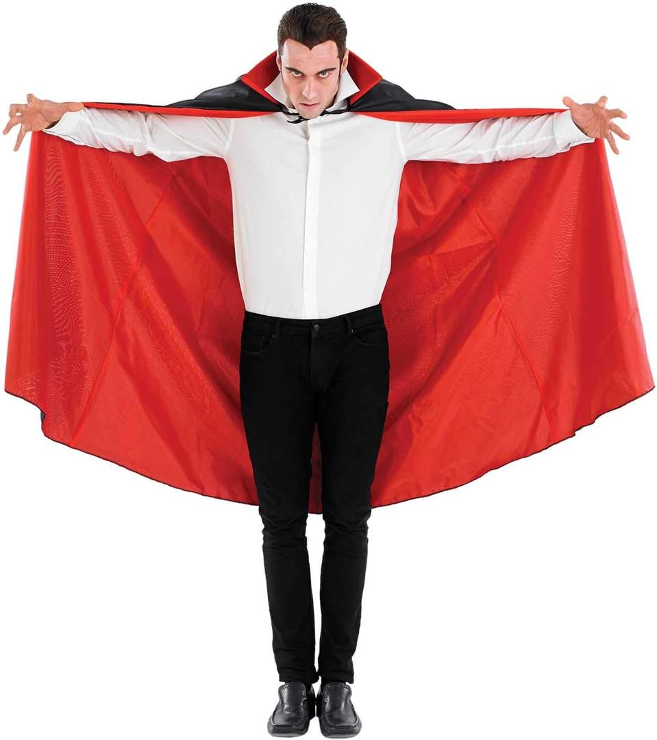 Fun Shack Adult Vampire Cape Women Red And Black Cape Adult Halloween Costumes For Women Mens Unisex Cloak Accessories (One Size)