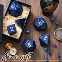 Arrowbash 6 Pcs Jumbo Polyhedra Dice 3.94 Inch Jumbo Foam Polyhedral Dice 6 Set 4, 6, 8, 10, 12 Sides Gifts for Games Teach Numbers Addition Subtraction Probability Learning(Starry Sky Blue)