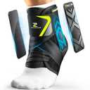 Quick Lace Up Ankle Brace with Side Stabilizing Pads, Slim Fit Ankle Support Brace, Adjustable & Breathable Ankle Support for Men Women, Ankle Stabilizer for Sprain,Injury Recovery,Sports,XL (XL (Ankle size:14"-15")/Pack of 1)