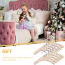Toyvian Mini Wooden Clothes Hangers 10 Pieces Doll Closet Organizer Accessories for Bjd Dolls and Kids Doll Clothes Storage 2.95 Inch