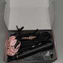 5 in 1 Curling Iron with Thermal Brush and 4 Interchangeable Ceramic Barrels(1/2 to 1 1/2 inch), Curling Wand Set with Flat Iron, Fast Heating, Dual Voltage Hair Curler, Gifts for Women (Rose Gold)