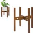 Adjustable Plant Stand Indoor,Bamboo Mid Century Modern Plants Stands, Stable Plant Holder,Fit 8 9 10 11 12 inch Pots (Pot & Plant Not Included)