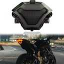 JMTBNO Motorcycle Brake Light Tail Lamp with LED Turn Signals Compatible with Yamaha YZF R3 R25 Y15ZR MT07 FZ07 LC150 (Black)