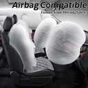 Jokuye 1 Pack Car Seat Cushion Comfortable Seat Cover for Cars, Full Back and Seat Cushion for Driver or Passenger-Gray