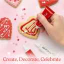 2 x DIY Valentines Day Cookie Decorating Kit  2 Heart-Shaped Cookies, Red & White Frosting Tubes & Heart Sprinkles  Fun Sweet Treat for Kids, Couples & Valentine Gifts